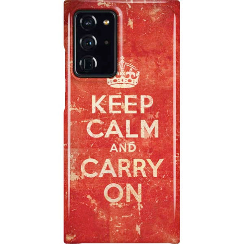 Keep Calm and Carry On Distressed Galaxy Cases